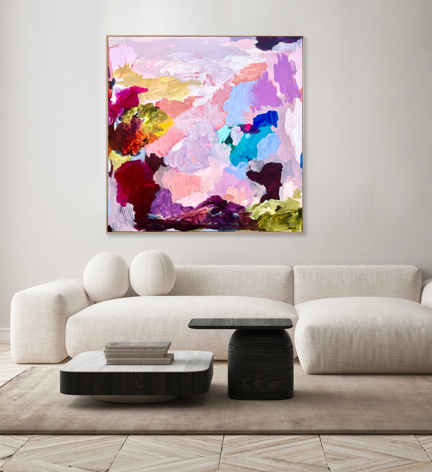 Australian abstract artist | large colourful painting | modern art | Perth artist