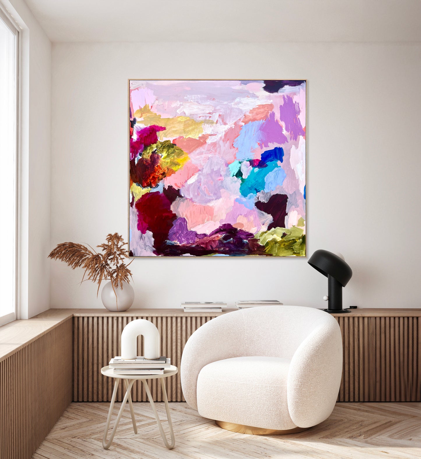 Australian abstract artist | large colourful painting | modern art | Perth artist