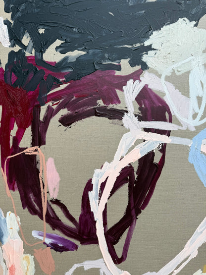 Australian abstract artist | large colourful painting | modern art | Perth artist