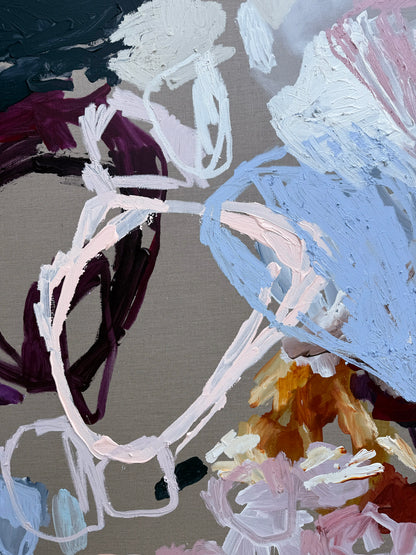 Australian abstract artist | large colourful painting | modern art | Perth artist