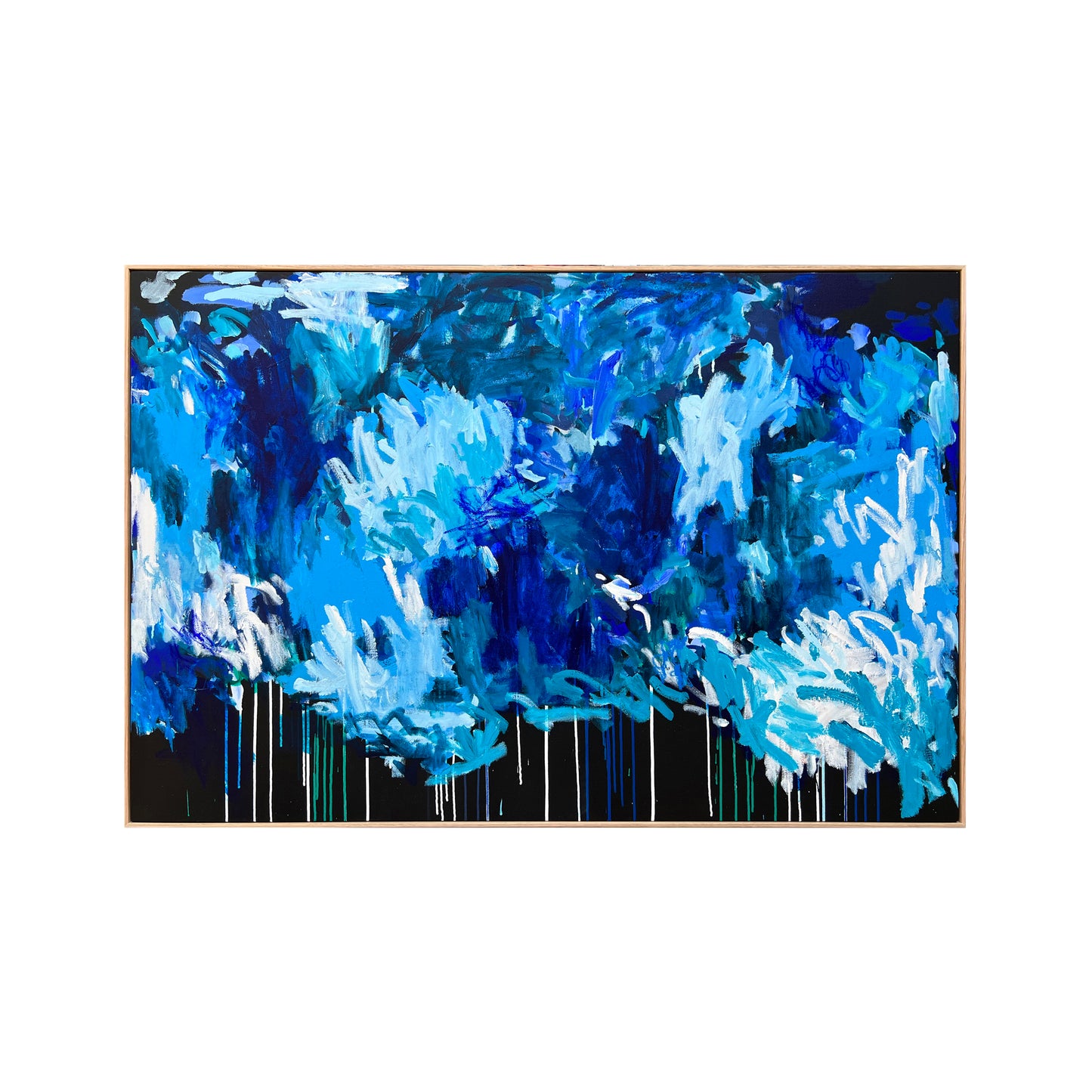 Australian abstract artist | large blue painting | modern art | Perth artist