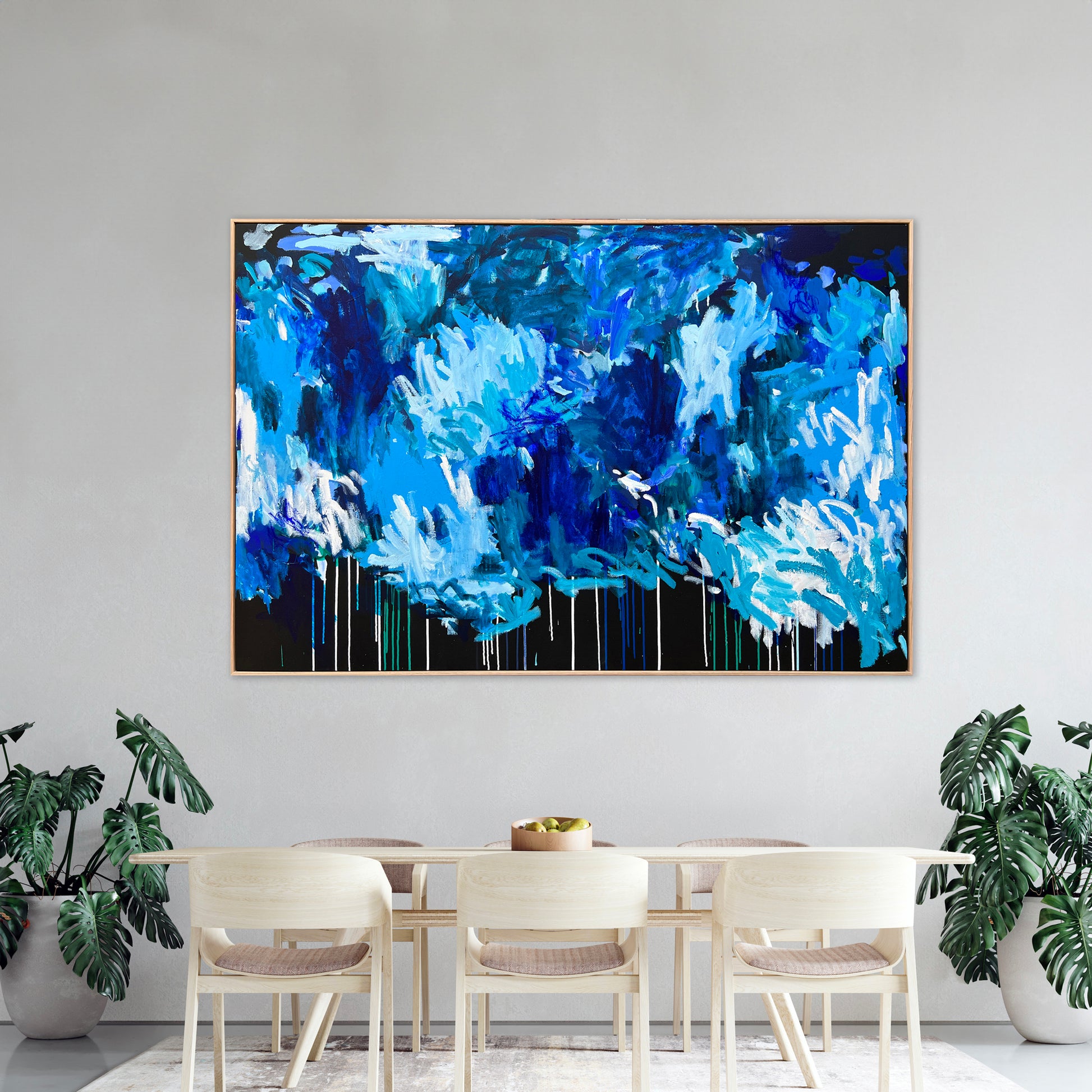 Australian abstract artist | large blue painting | modern art | Perth artist