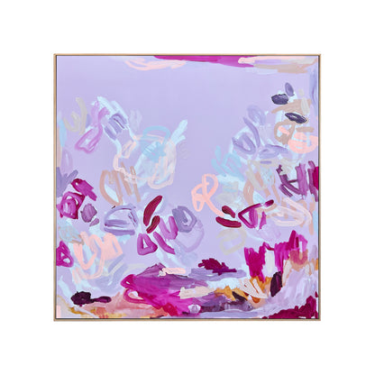 Australian abstract artist | large pink painting | modern art | Perth artist