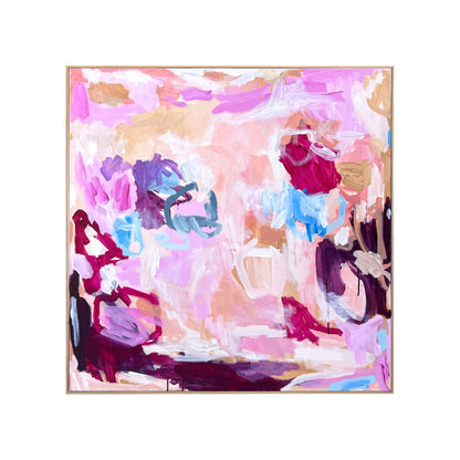Australian abstract artist | pink peach painting | modern art | Perth artist