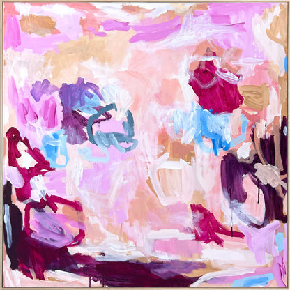 Australian abstract artist | pink peach painting | modern art | Perth artist