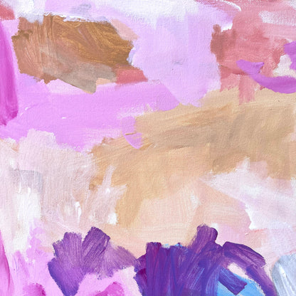 Australian abstract artist | pink peach painting | modern art | Perth artist
