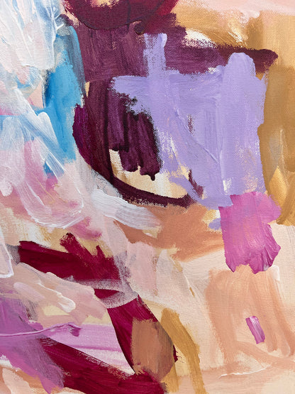 Australian abstract artist | pink peach painting | modern art | Perth artist