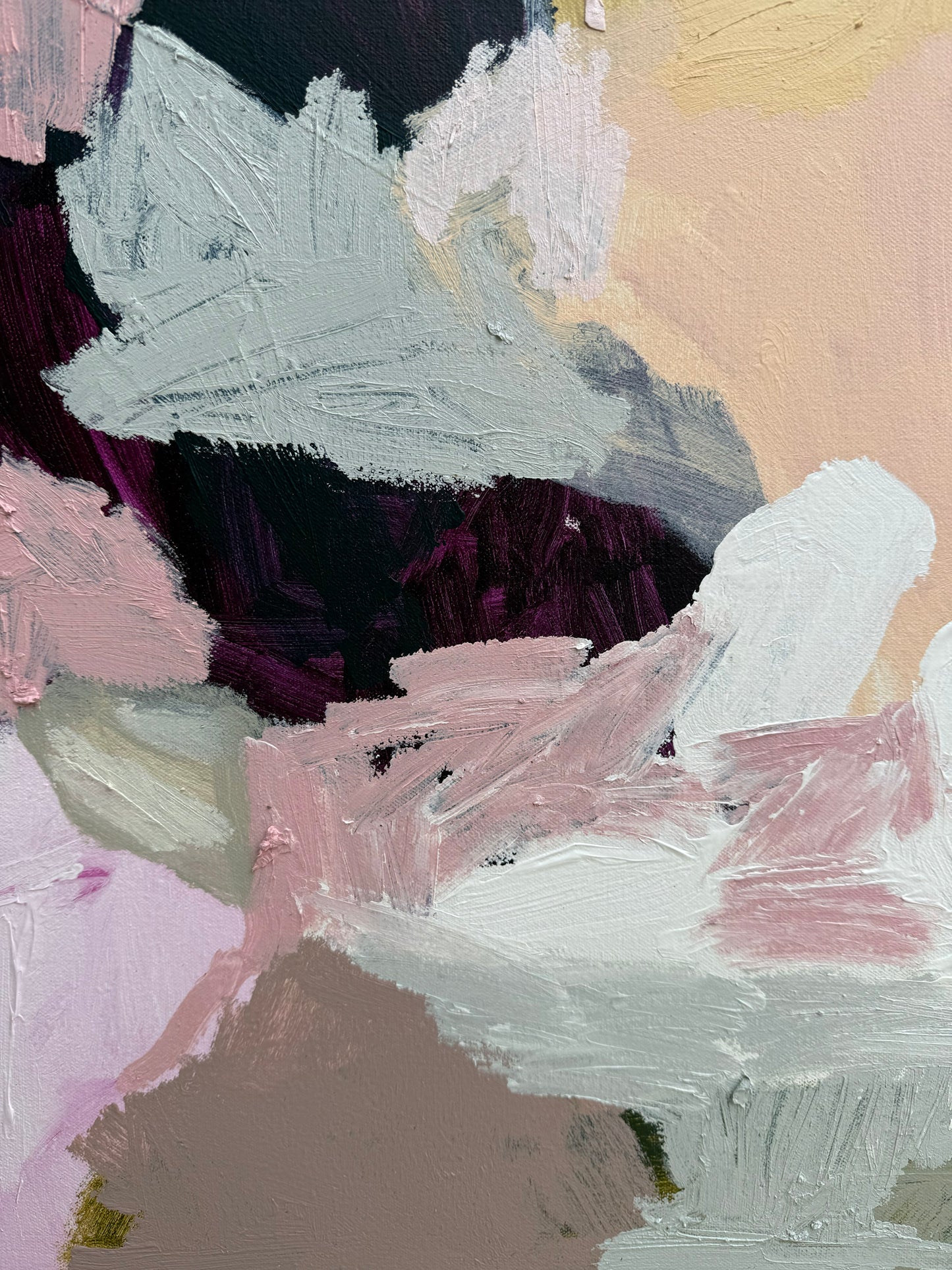 Australian abstract artist | pink peach painting | modern art | Perth artist