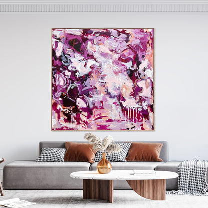 Australian abstract artist | large pink painting | modern art | Perth artist