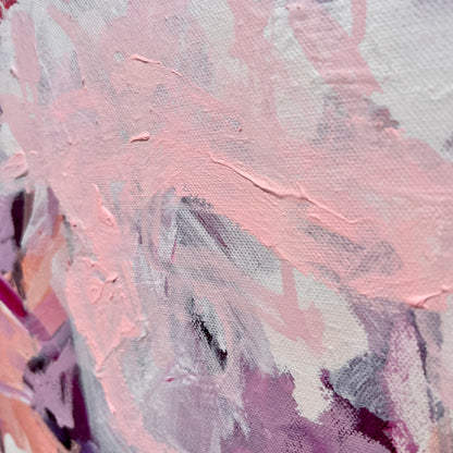 Australian abstract artist | large pink painting | modern art | Perth artist
