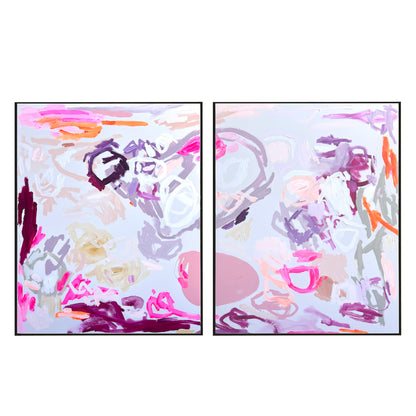 Australian abstract artist | large pink painting | modern art | Perth artist
