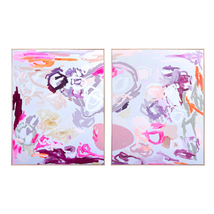 Australian abstract artist | large pink painting | modern art | Perth artist