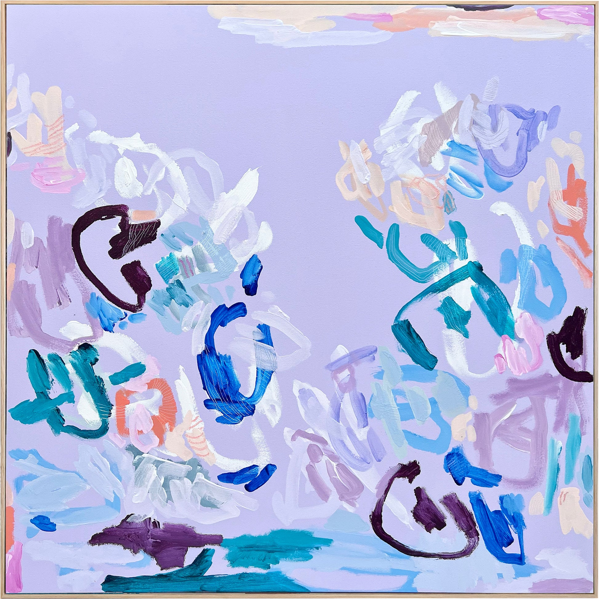 Australian abstract artist | purple painting | modern art | Perth artist