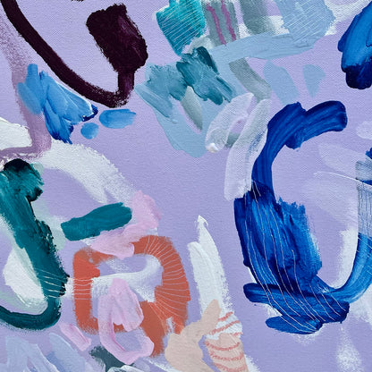 Australian abstract artist | purple painting | modern art | Perth artist