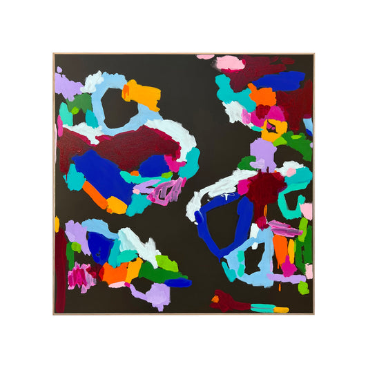 Australian abstract artist | black painting | modern art | Perth artist