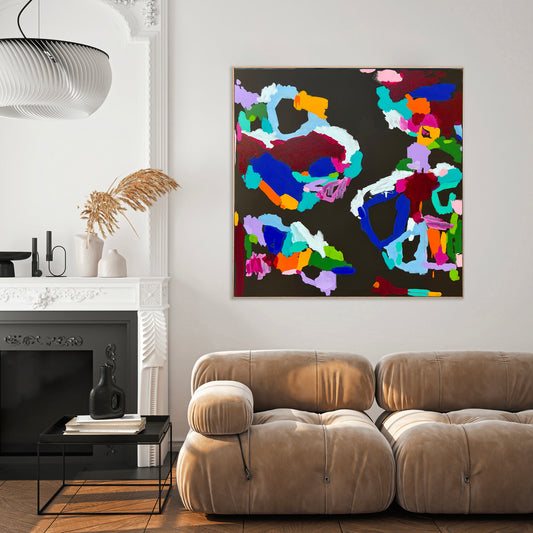 Australian abstract artist | black painting | modern art | Perth artist