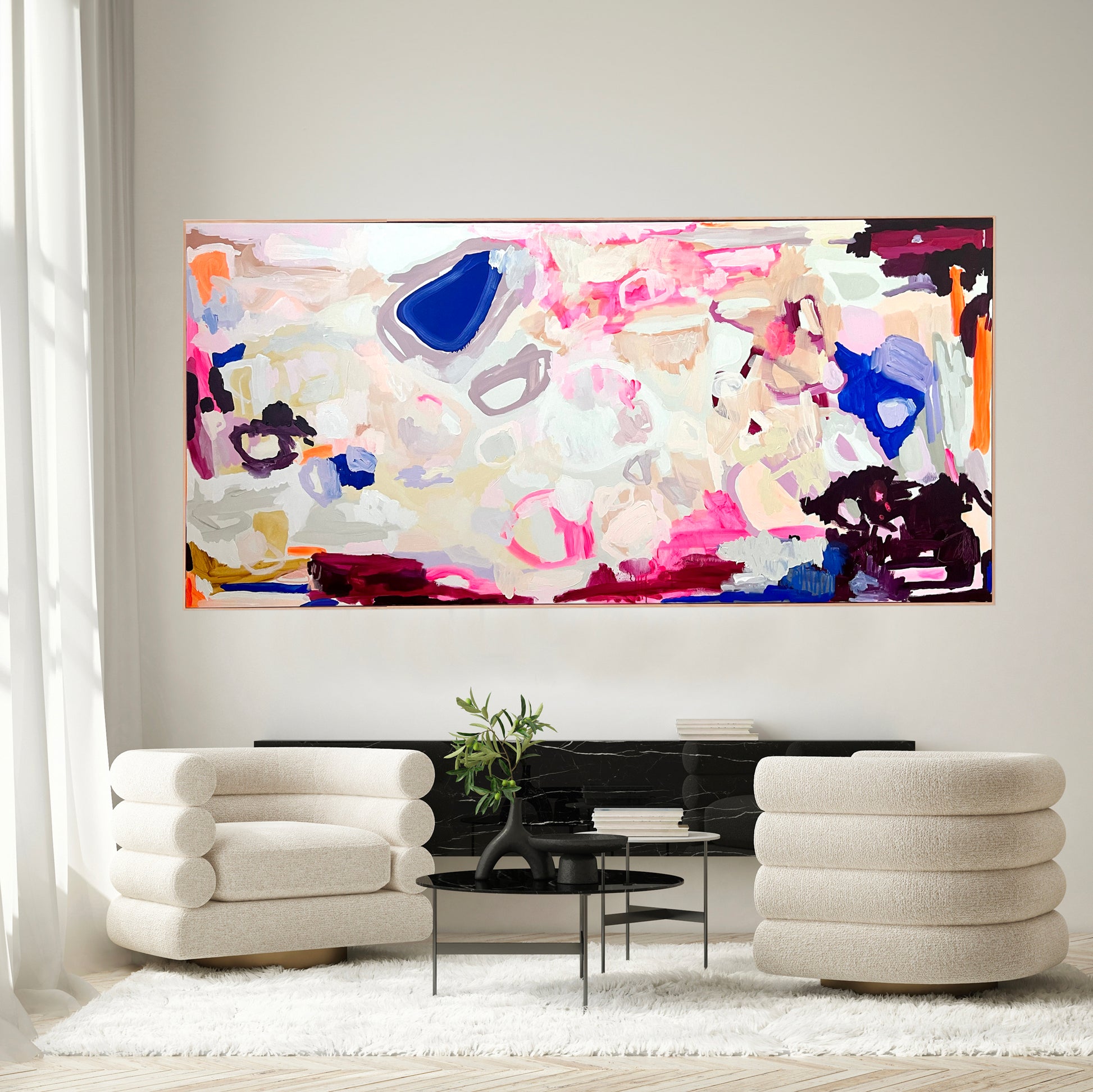 Contemporary abstract artist | large painting | Rebecca Koerting | Perth artist