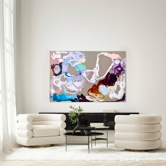 Contemporary abstract artist | colourful painting | Rebecca Koerting | Perth artist