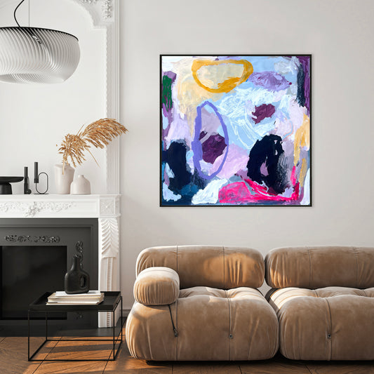 Australian abstract artist | purple painting | modern art | Perth artist