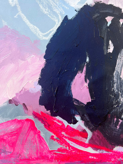 Australian abstract artist | purple painting | modern art | Perth artist