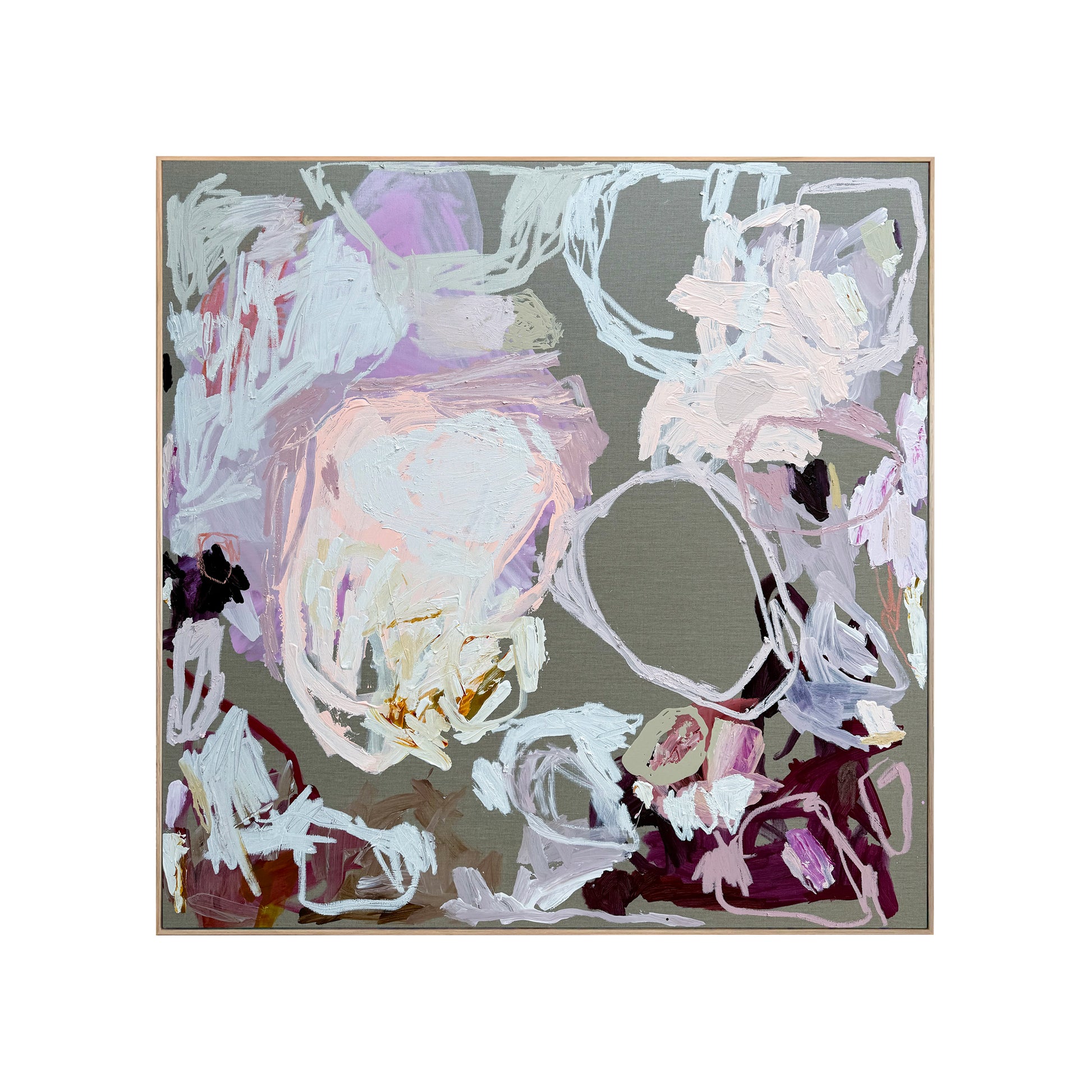 Australian abstract artist | pink peach painting | modern art | Perth artist