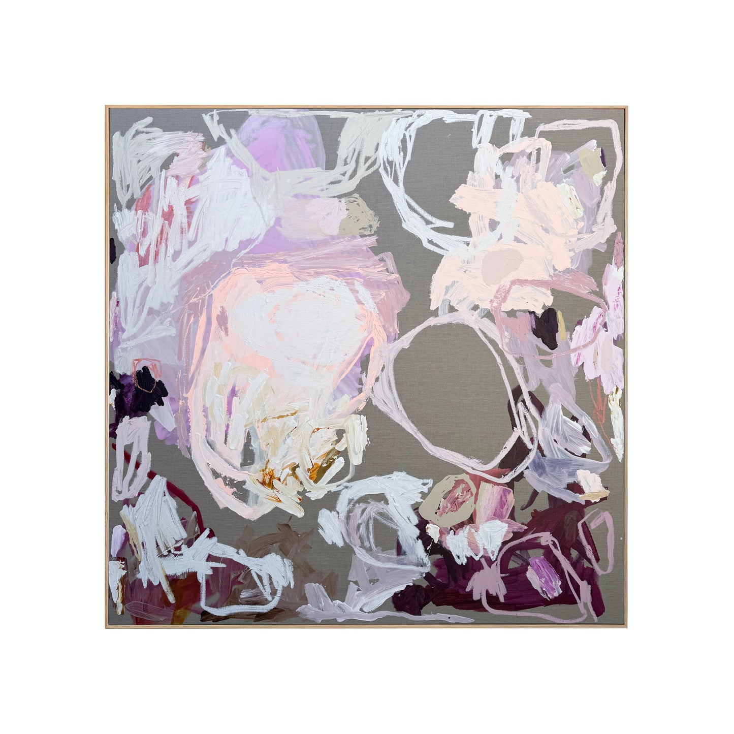 Australian abstract artist | pink peach painting | modern art | Perth artist