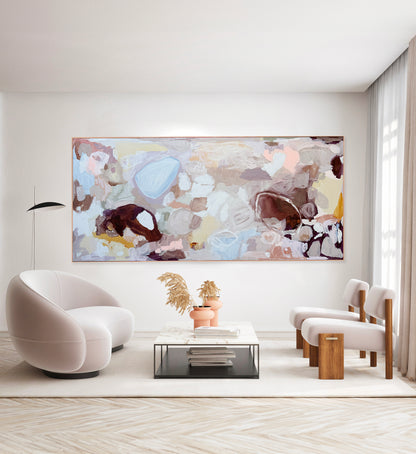 Australian abstract artist | large colourful painting | modern art | Perth artist