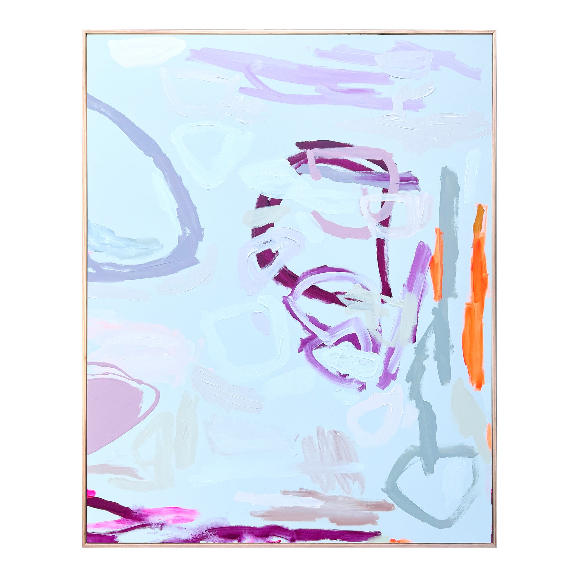 Australian abstract artist | large pink painting | modern art | Perth artist