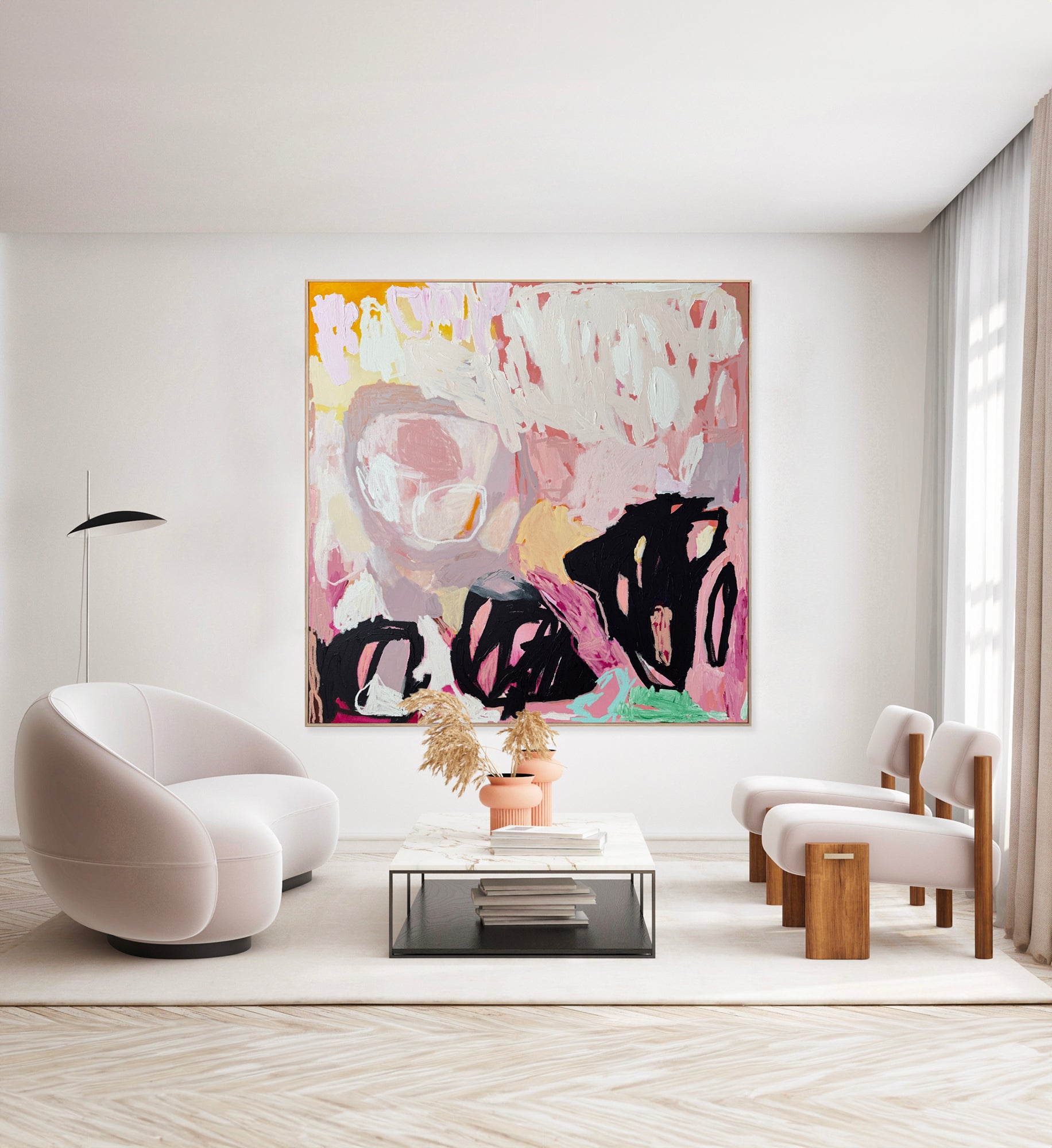 Australian abstract artist | large colourful painting | modern art | Perth artist