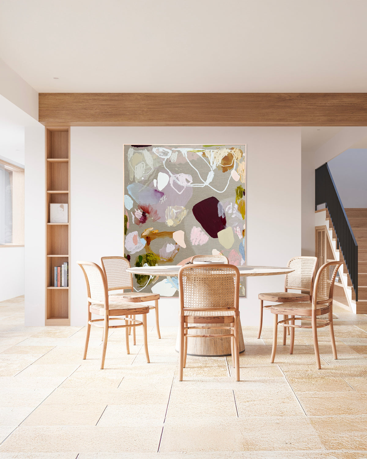 Australian abstract artist | large colourful painting | modern art | Perth artist