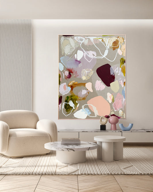 Australian abstract artist | large colourful painting | modern art | Perth artist