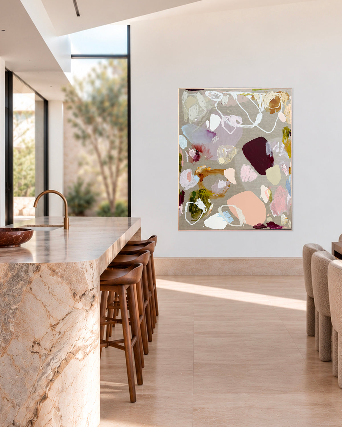 Australian abstract artist | large colourful painting | modern art | Perth artist
