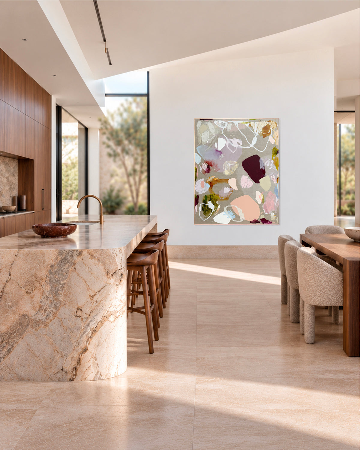 Australian abstract artist | large colourful painting | modern art | Perth artist