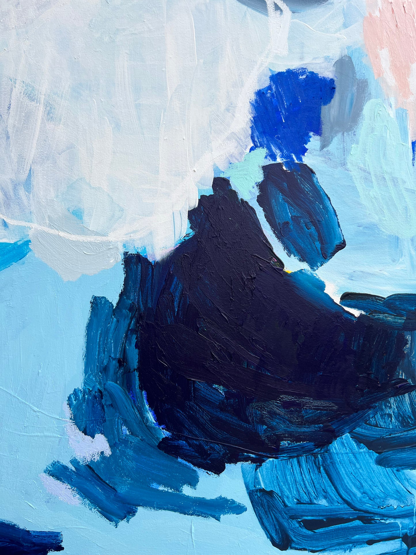 Australian abstract artist | large blue painting | modern art | Perth artist