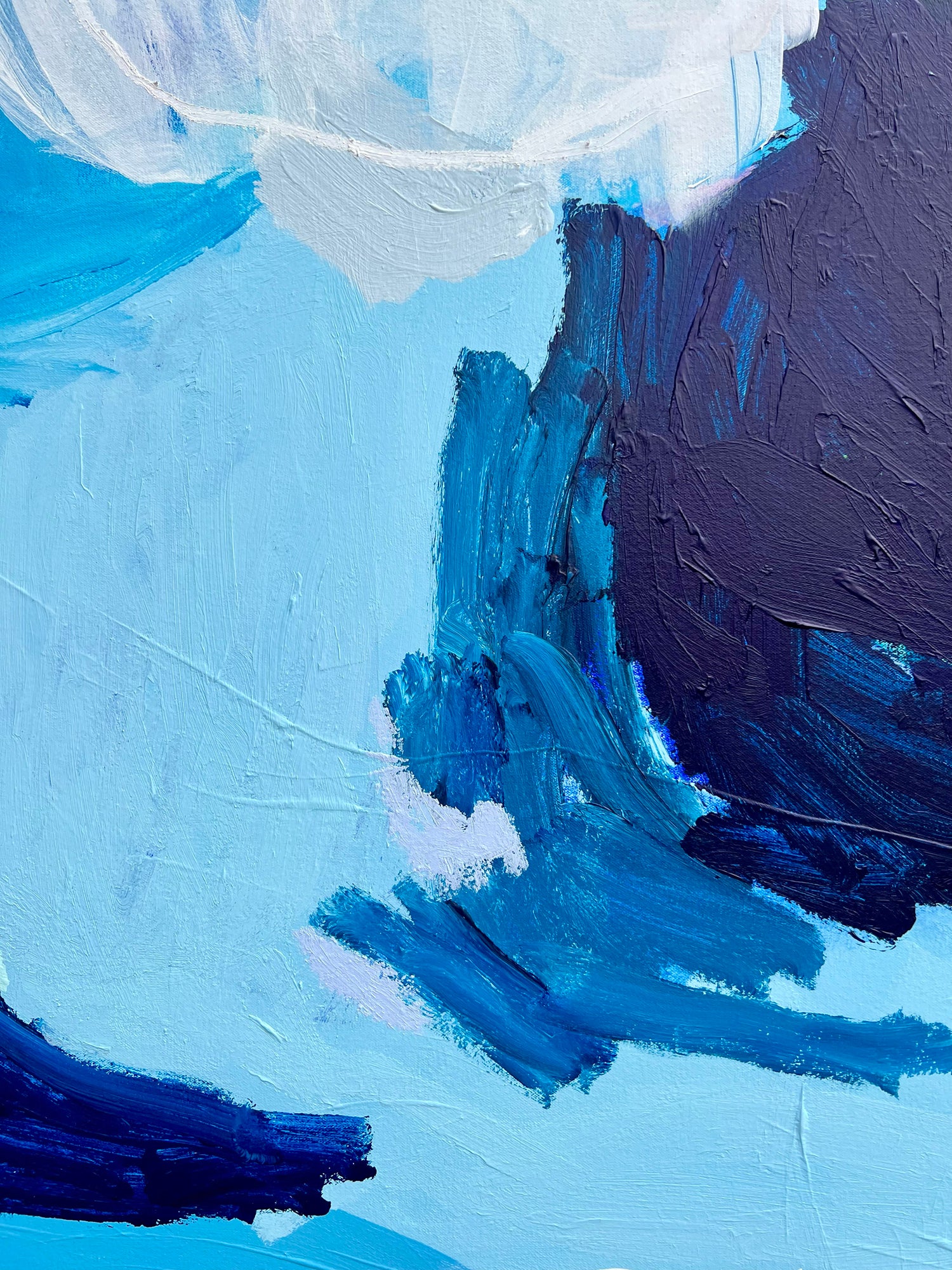 Australian abstract artist | large blue painting | modern art | Perth artist