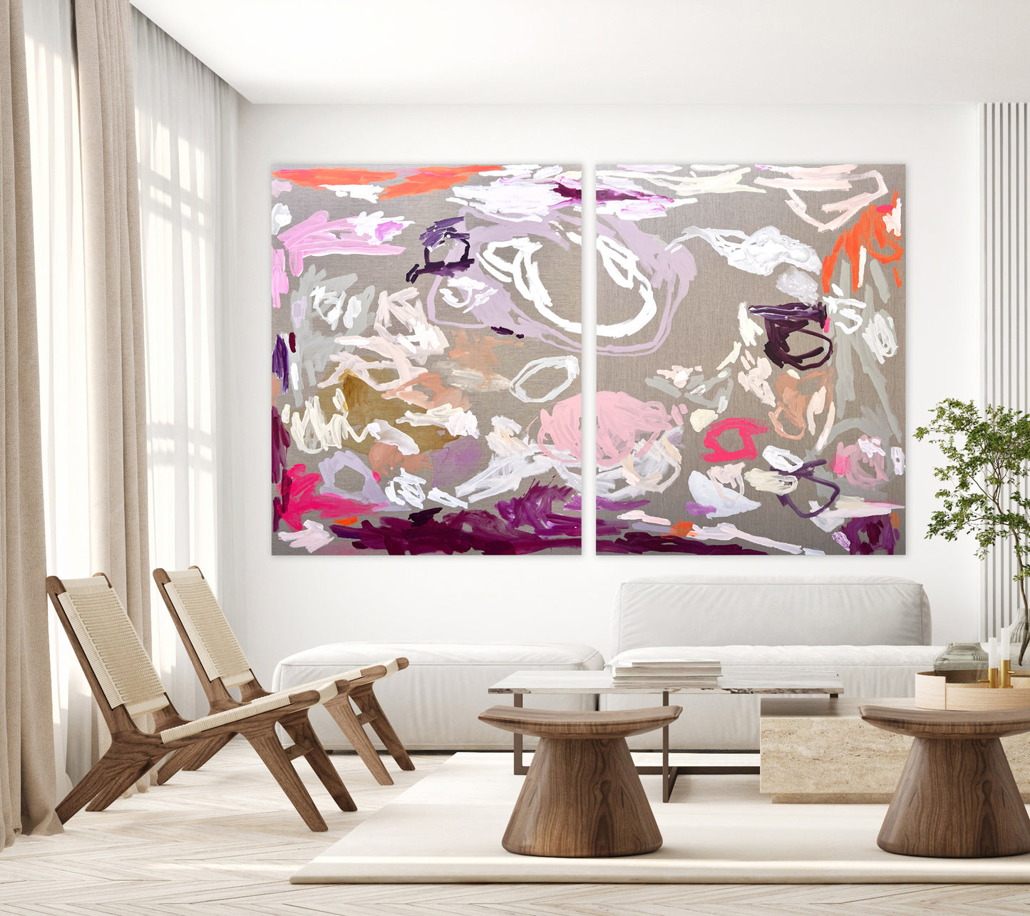 Buy abstract art Australia | purple painting | modern art | Perth artist