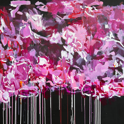 Australian abstract artist | large pink painting | modern art | Perth artist