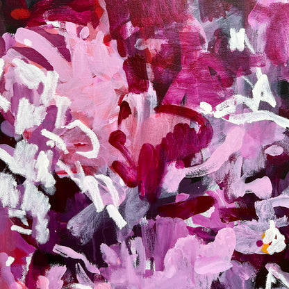 Australian abstract artist | large pink painting | modern art | Perth artist