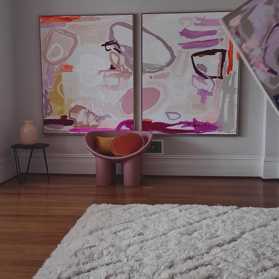 Australian abstract artist | large colourful painting | modern art | Perth artist