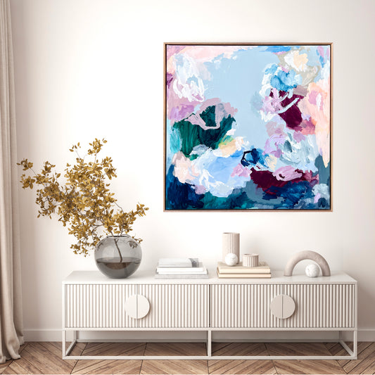 Australian abstract artist | blue painting | modern art | Perth artist