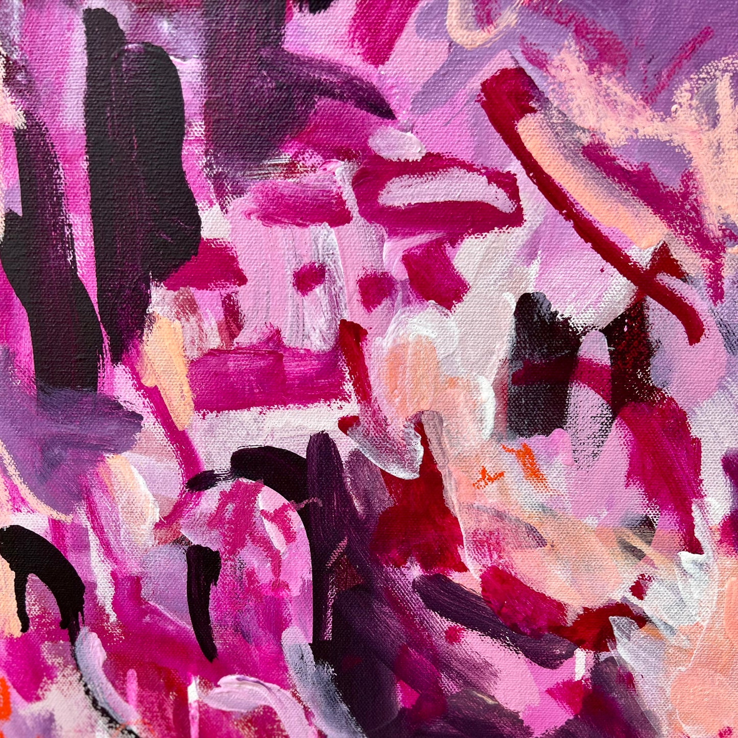 Australian abstract artist | pink peach painting | modern art | Perth artist