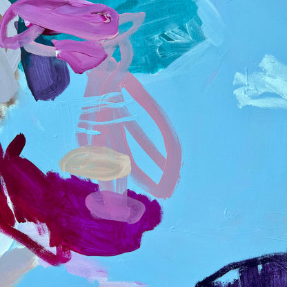 Australian abstract artist | large blue painting | modern art | Perth artist