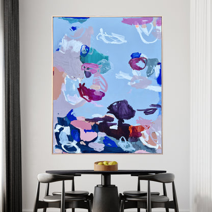 Australian abstract artist | large blue painting | modern art | Perth artist