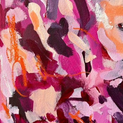Australian abstract artist | pink painting | modern art | Perth artist